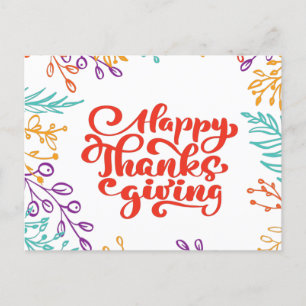 Happy Thanksgiving Holiday Postkarte