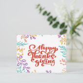 Happy Thanksgiving Holiday Postkarte (Stehend Vorderseite)