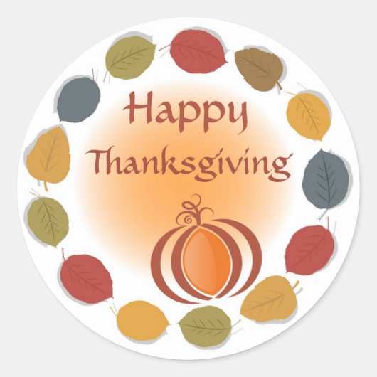 Happy Thanksgiving Holiday Sticker (Vorderseite)