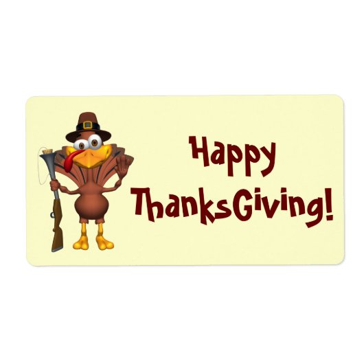 Happy Thanksgiving Holiday Türkei Labels (Vorne)