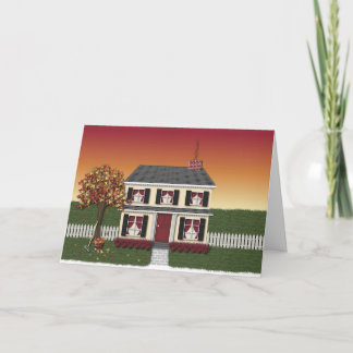 Happy Thanksgiving House Card Feiertagskarte