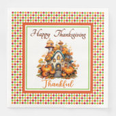 Happy Thanksgiving House Serviette (Vorderseite)