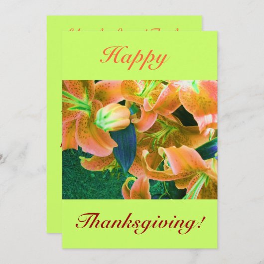 Happy Thanksgiving IV Einladung (Vorne/Hinten)