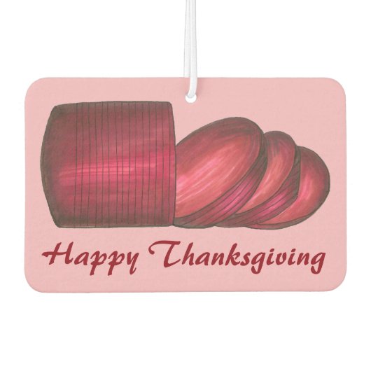 Happy Thanksgiving Jellied Canned Cranberry Sauce Autolufterfrischer (Vorderseite)