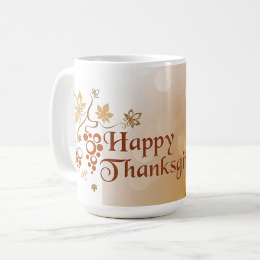 Happy Thanksgiving Kaffeetasse (Vorderseite Links)