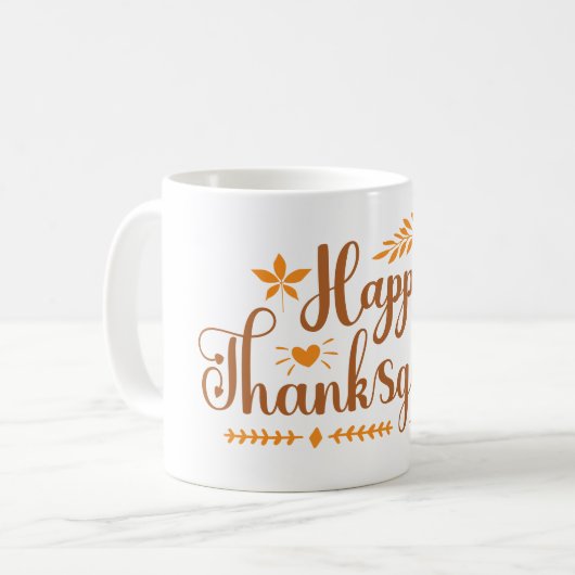 Happy Thanksgiving Kaffeetasse (Vorderseite Links)