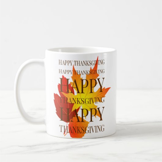 Happy Thanksgiving Kaffeetasse (Links)