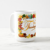 Happy Thanksgiving Kaffeetasse (Vorderseite Links)