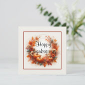 Happy Thanksgiving Karte (Stehend Vorderseite)