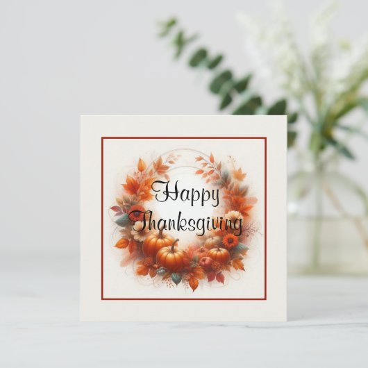 Happy Thanksgiving Karte (Stehend Vorderseite)