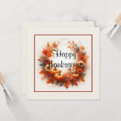Happy Thanksgiving Karte (Vorderseite/Rückseite Beispiel)