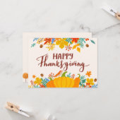 Happy Thanksgiving Karte (Vorderseite/Rückseite Beispiel)