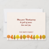 Happy Thanksgiving Karte (Rückseite)