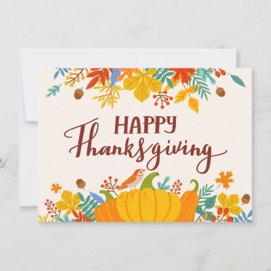 Happy Thanksgiving Karte (Vorderseite)