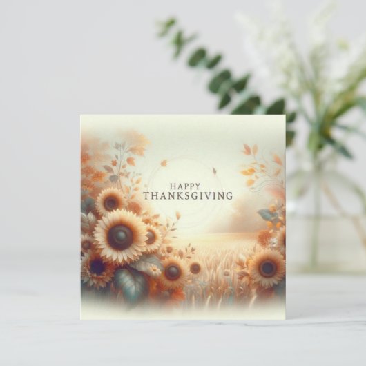 Happy Thanksgiving Karte (Stehend Vorderseite)