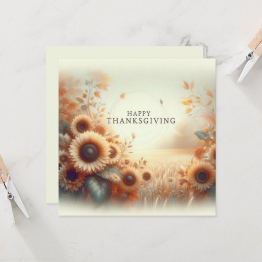 Happy Thanksgiving Karte (Vorderseite/Rückseite Beispiel)