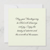 Happy Thanksgiving Karte (Rückseite)