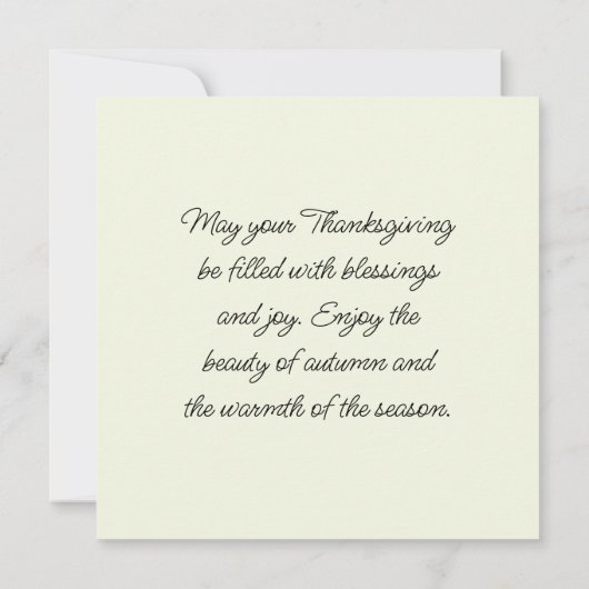 Happy Thanksgiving Karte (Rückseite)