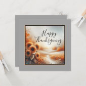Happy Thanksgiving Karte (Vorderseite/Rückseite Beispiel)