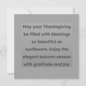 Happy Thanksgiving Karte (Rückseite)