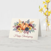 Happy Thanksgiving Karte (Gelbe Blume)