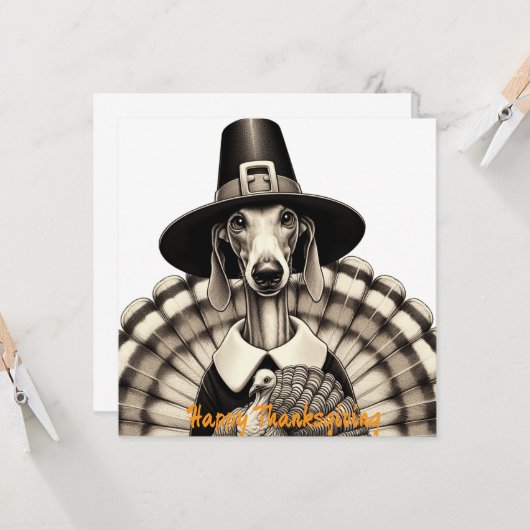 Happy Thanksgiving Karte (Vorderseite/Rückseite Beispiel)