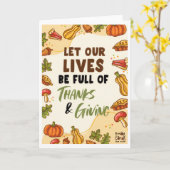 Happy Thanksgiving Karte (Gelbe Blume)