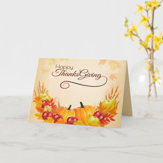 Happy Thanksgiving Karte (Gelbe Blume)