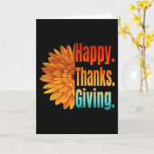 Happy Thanksgiving Karte (Gelbe Blume)