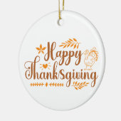 Happy Thanksgiving Keramik Ornament (Links)