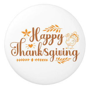 Happy Thanksgiving Keramikknauf