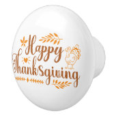 Happy Thanksgiving Keramikknauf (Rechts)