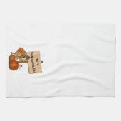 Happy Thanksgiving Kitchen Handtuch Leere Zuhause (Horizontal)