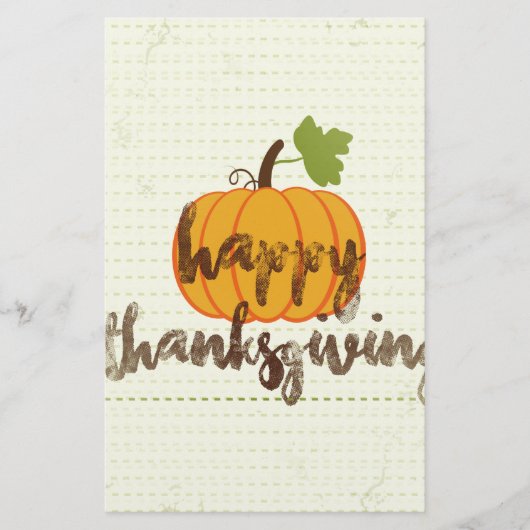 Happy Thanksgiving Kürbis Briefpapier (Vorderseite)