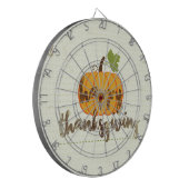 Happy Thanksgiving Kürbis Dartscheibe (Vorderseite Links)