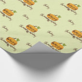 Happy Thanksgiving Kürbis Geschenkpapier (Ecke)