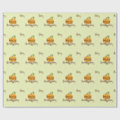 Happy Thanksgiving Kürbis Geschenkpapier (Flach)