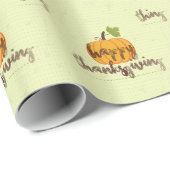 Happy Thanksgiving Kürbis Geschenkpapier (Rolleneckpunkt)
