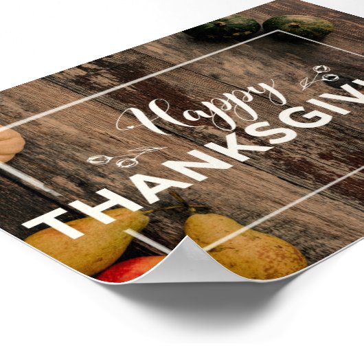 Happy Thanksgiving Kürbis Poster (Ecke)