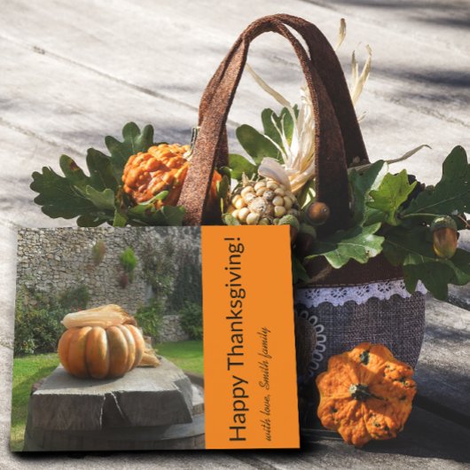 Happy Thanksgiving Kürbis Postkarte