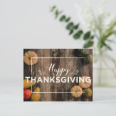 Happy Thanksgiving Kürbis Postkarte (Stehend Vorderseite)