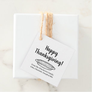Happy Thanksgiving Kürbiskuchen niedlicher benutze Geschenkanhänger