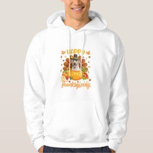 Happy Thanksgiving Labrador Dog Türkei Pumpkin Lon Hoodie
