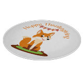 Happy Thanksgiving Lächeln Fox Schneidebrett (Ecke)