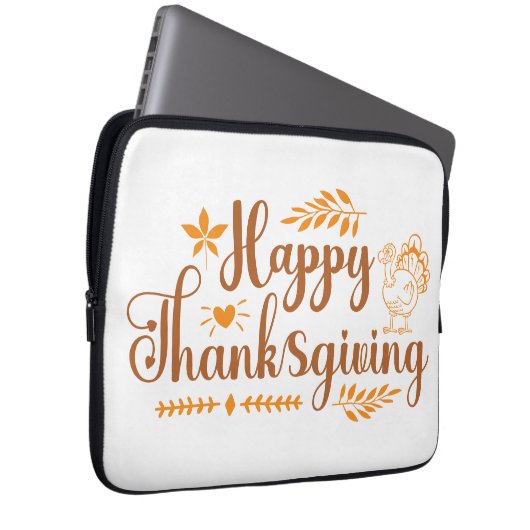 Happy Thanksgiving Laptopschutzhülle (Vorne Rechts)