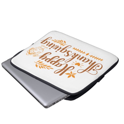 Happy Thanksgiving Laptopschutzhülle (Vorne Knopf)