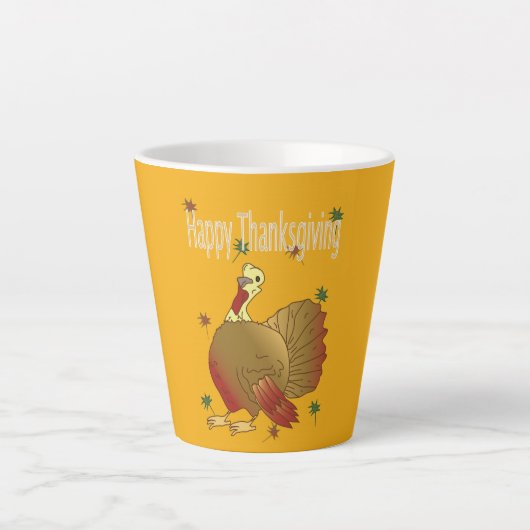 Happy Thanksgiving Latte Tasse (Vorderseite)
