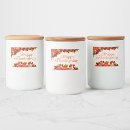 Happy Thanksgiving Lebensmitteletikett