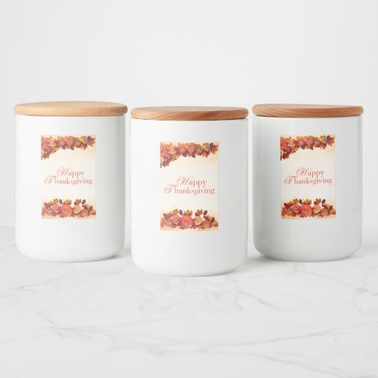 Happy Thanksgiving Lebensmitteletikett (Flaschen)