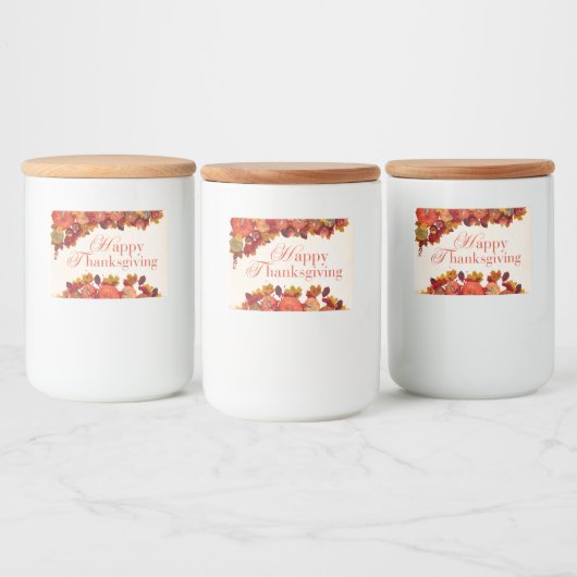 Happy Thanksgiving Lebensmitteletikett (Flaschen)